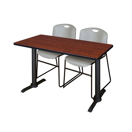 CAIN Rectangle Tables > Training Tables > Cain Training Table & Chair Sets, 48 X 24 X 29, Cherry MTRCT4824CH44GY